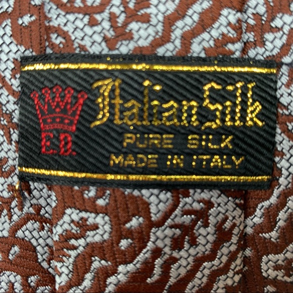 ITALIAN SILK Silk Tie with Fantastical Creatures! - Picture 5 of 5